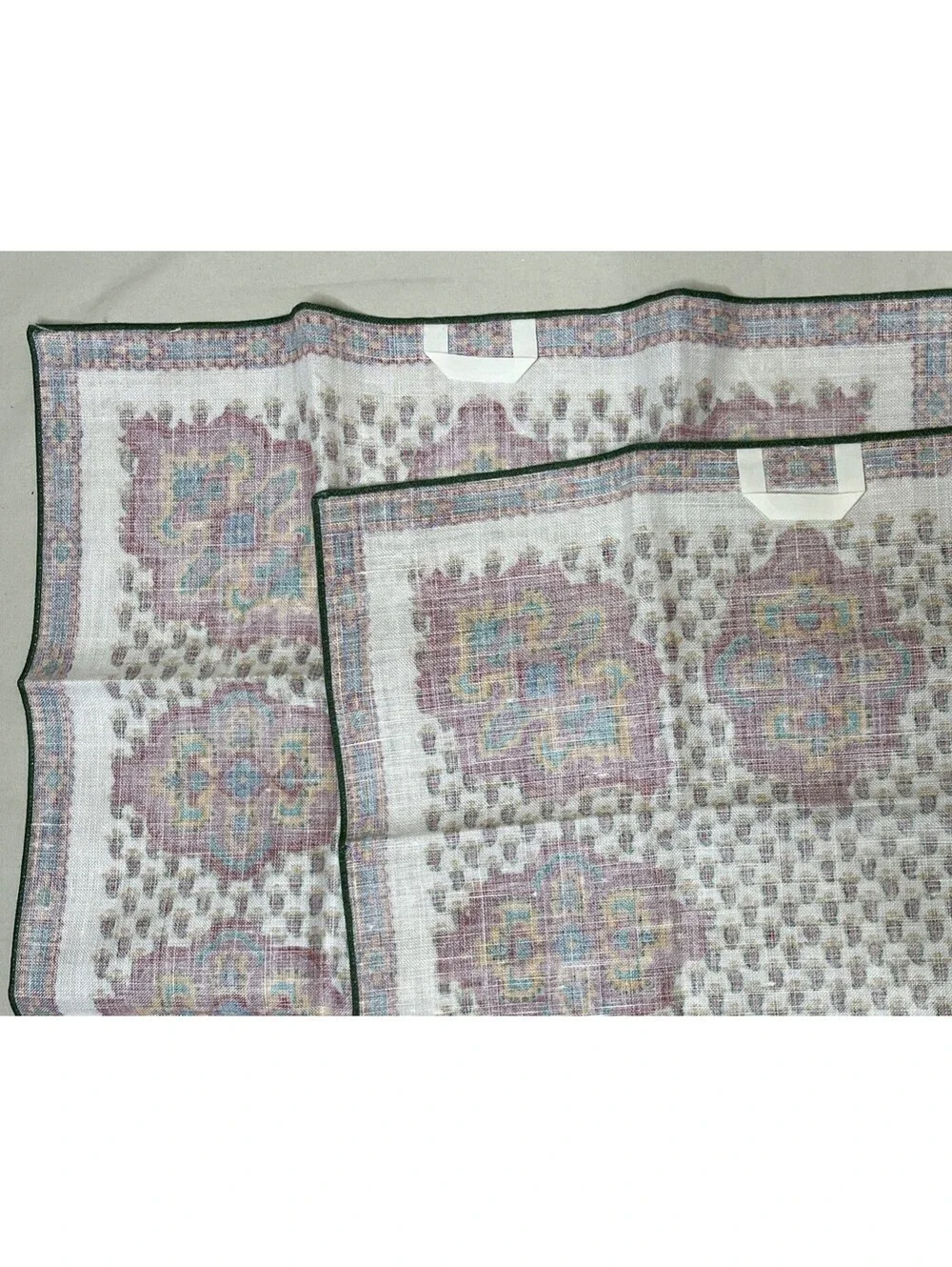 Set of 2: Kreier Vibrant Colors Linen Tea Towels 18x27 Unused